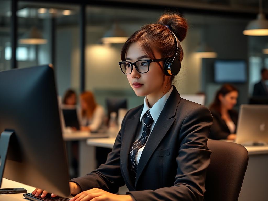 Mulher Jovem Aprendiz Trabalhando